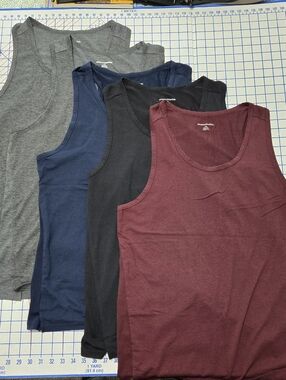Amazon Essentals Men's Tank Tops - Burgundy, Black, Navy, 2 Gray. 5 Tops